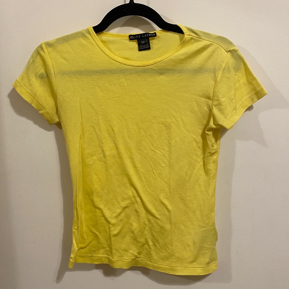 Yellow Ralph Lauren baby tee